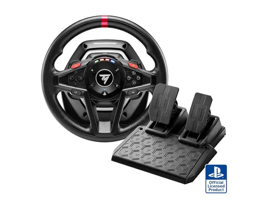 THRUSTMASTER T128 PS5/PS4/PC Gaming Steering Wheel with pedals,feedback,rotation,13 buttons, pedals