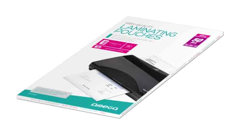 Folije za plastificiranje set 20x A4, 20x A5, 10x za kartice, Omega