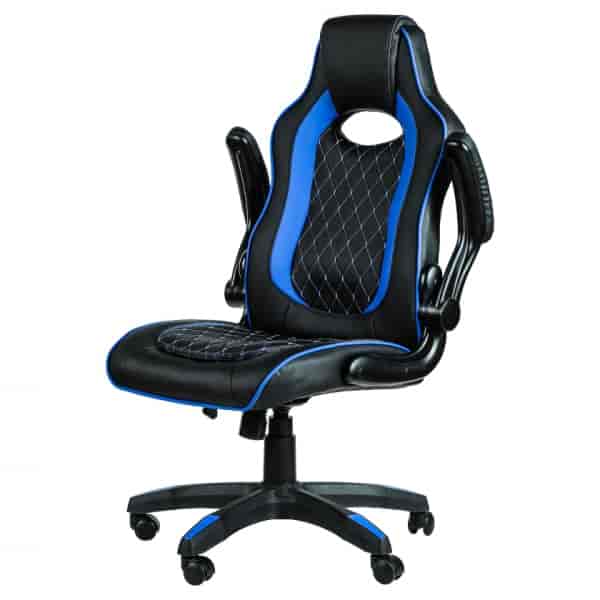 Gaming stolica SNIPER, materijal materijal poliamidna vlakna i PU Leather, multifunkcijski mehanizam za ugodno sjedenje,  čvrsta baza za stabilnost, naslon za ruke, boja Black/blue, maksimalno opterećenje 130kg, dimenzije 68.5x73x113-123 cm
