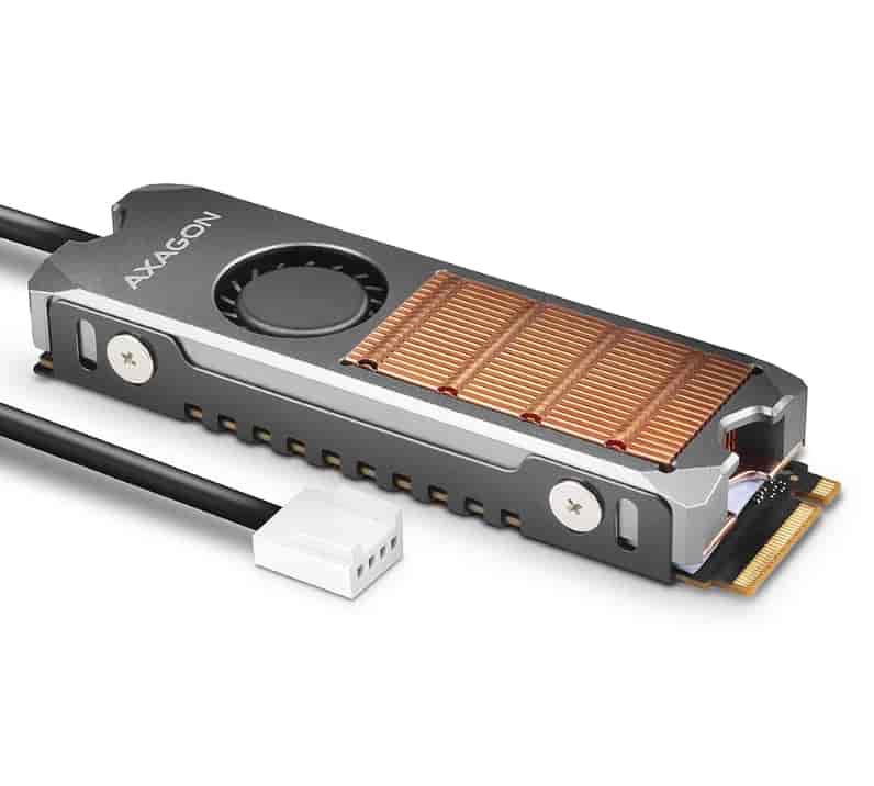 Kuler za M.2 SSD sa aktivnim hlađenjem, Axagon