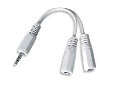 Kabal spliter audio 3.5mm stereo plug to 2X3.5mm stereo, 10cm