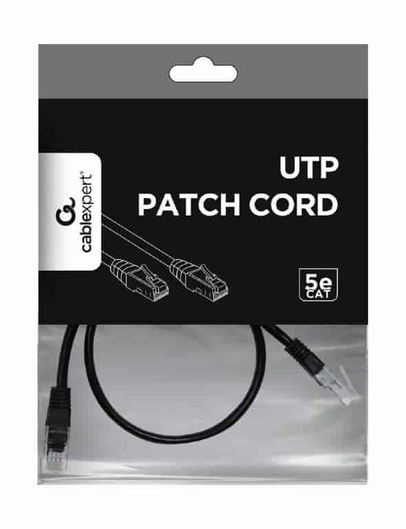 CAT5e UTP Patch cord, black, 2 m