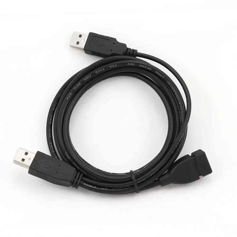 Dual USB 2.0 A-plug A-socket, 1.8m extension cable