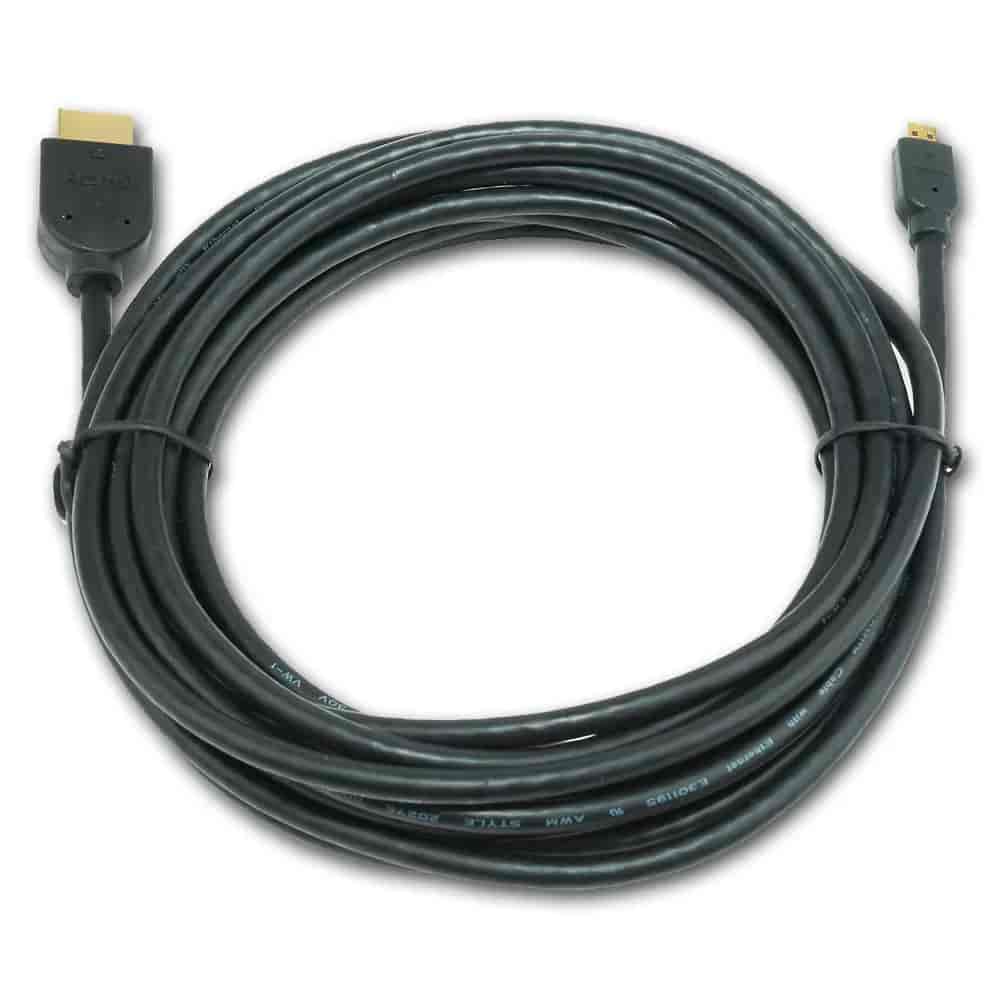 HDMI male to micro D-male black cable, 4.5m, Gembird