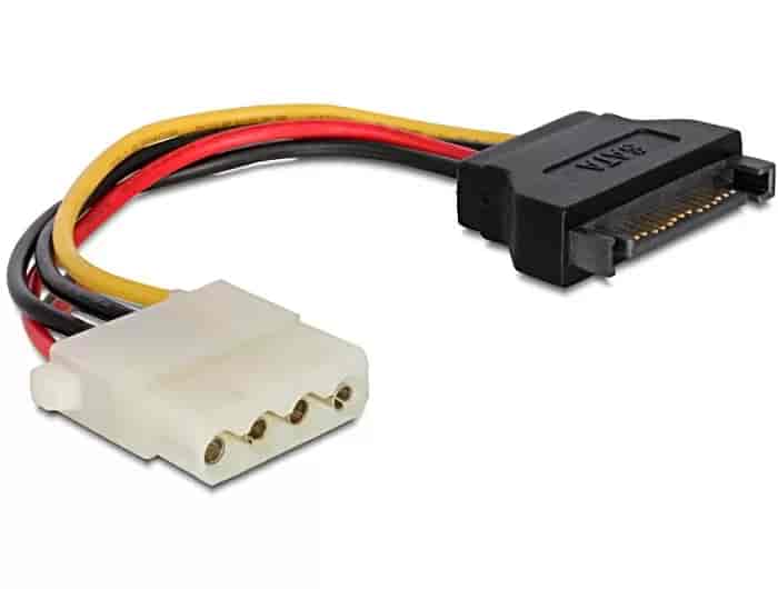 SATA (male) to Molex (female) power cable, 0.15 m