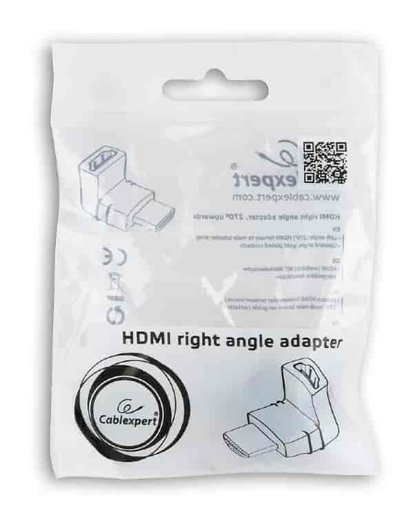 HDMI right angle adapter, 270° upwards