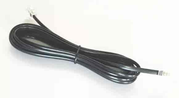Telephone cord 6P4C black, 3m