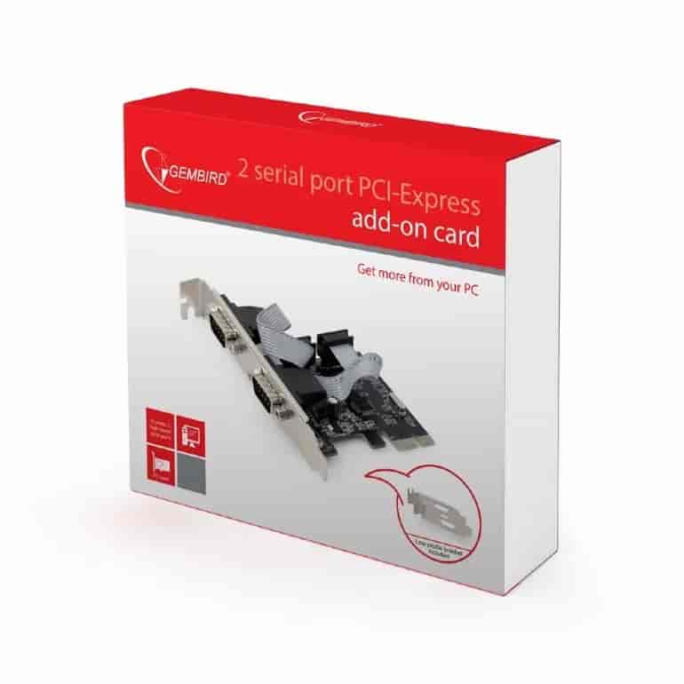 PCI-Express kartica 2 serial port, with extra low-profile bracket