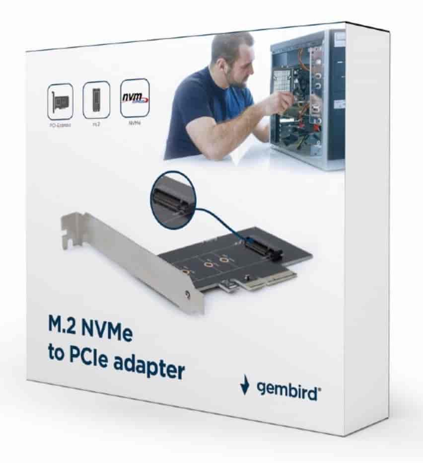 M.2 SSD NVMe adapter PCI-Express add-on card, sa dodatnim low-profile breketom
