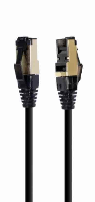 S/FTP Cat. 8 LSZH patch kabl, crni, 5 m
