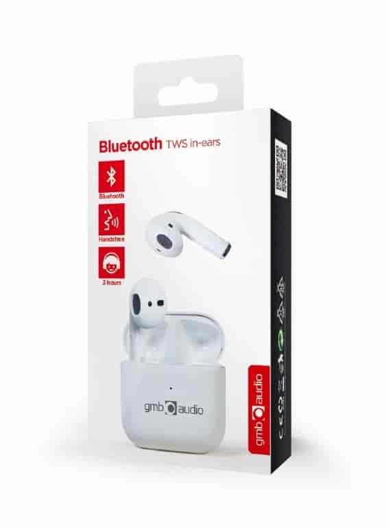 Bluetooth TWS in-ears "Valletta", glossy white, GMB Audio