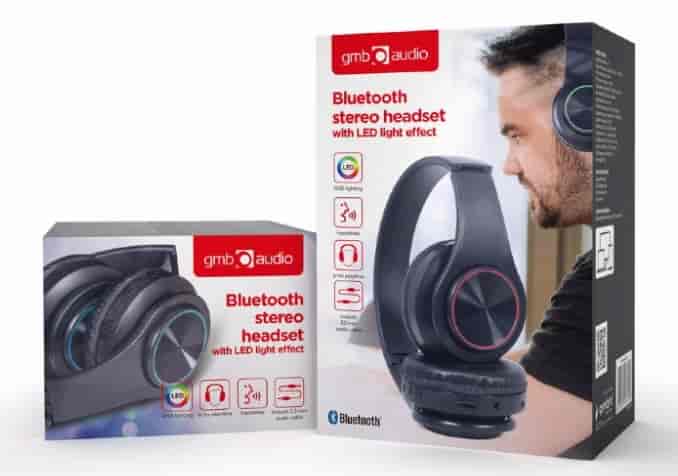 Bluetooth slušalice sa LED svjetlosnim efektom, BHP-LED-01