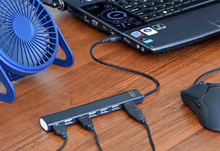 USB 2.0 7-portni hub, crni