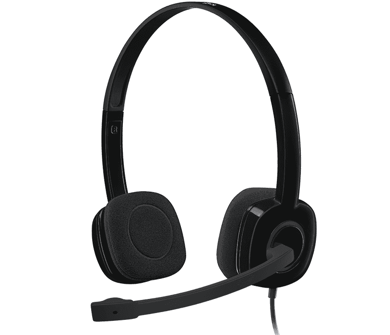 LOGITECH H151 Stereo Headset with Noise-Cancelling Mic, 3.5mm audio jack connection