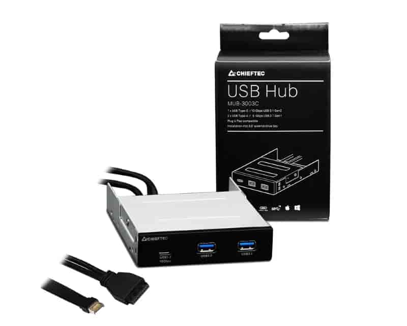 CHIEFTEC MUB-3003C 3.5" 2xUSB 3.0 + 1xUSB Type-C Front Panel