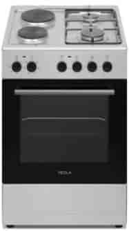 Tesla CM5220SX kombinovani šporet, 2 ringle + 2 gorionika, A en. klasa, ŠxVxD: 500x830x600, inox