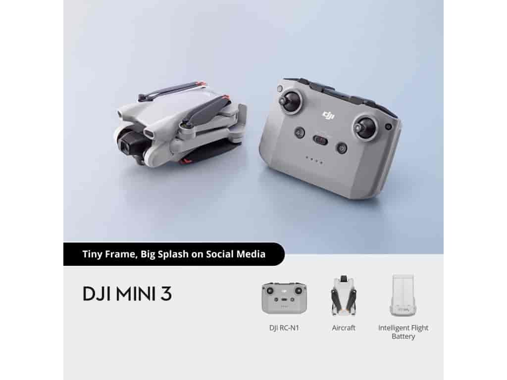 DJI MINI 3 + DJI RC-N1, 4K HDR, 12 MP, True Vertical Shooting, 38 min max, 249g