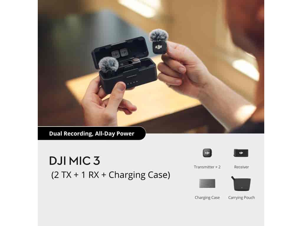 DJI Mic 3 (2 TX + 1 RX + Charging Case)
