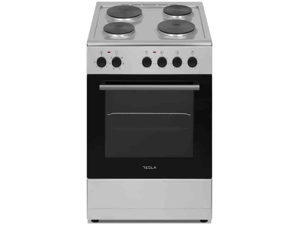 Tesla CS5400SX električni šporet, 4 ringle, kapacitet 48l, en. klasa A, 50x50x83, inox