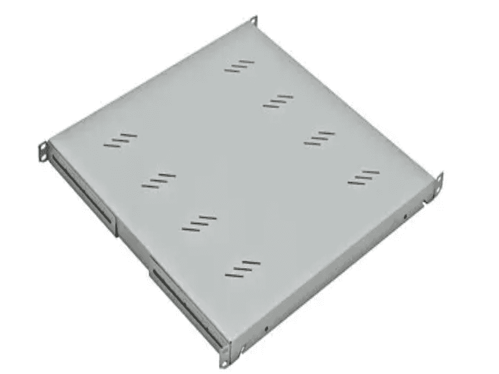 Schrack 19" fiksna polica dubine 650mm, 1HU, 80kg max, perforirana