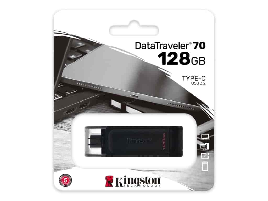 KINGSTON USB-C DISK 128GB DataTraveler70 USB 3.2 Gen 1, Type-C