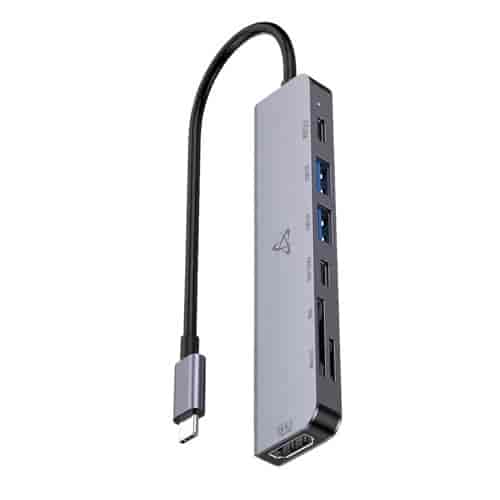 SBOX HUB 7u1 h-999 usb-c