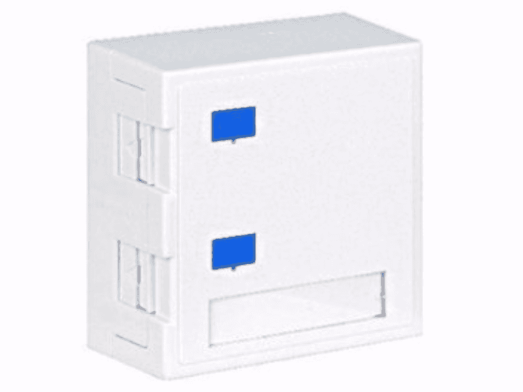Schrack TOOLLESS LINE-Nazidna utičnica za 2 modula, 68x65x30mm