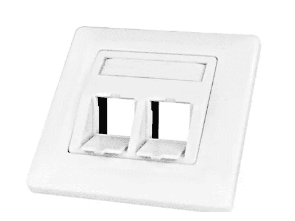 Schrack TOOLLESS LINE-Utičnica za 2 modula, kosa, 80x80mm
