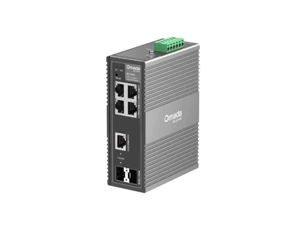 TP-LINK IES206G Omada 6-Port Gigabit Industrial Easy Managed Switch, 4 RJ45,1 Combo RJ45/SFP,1SFP