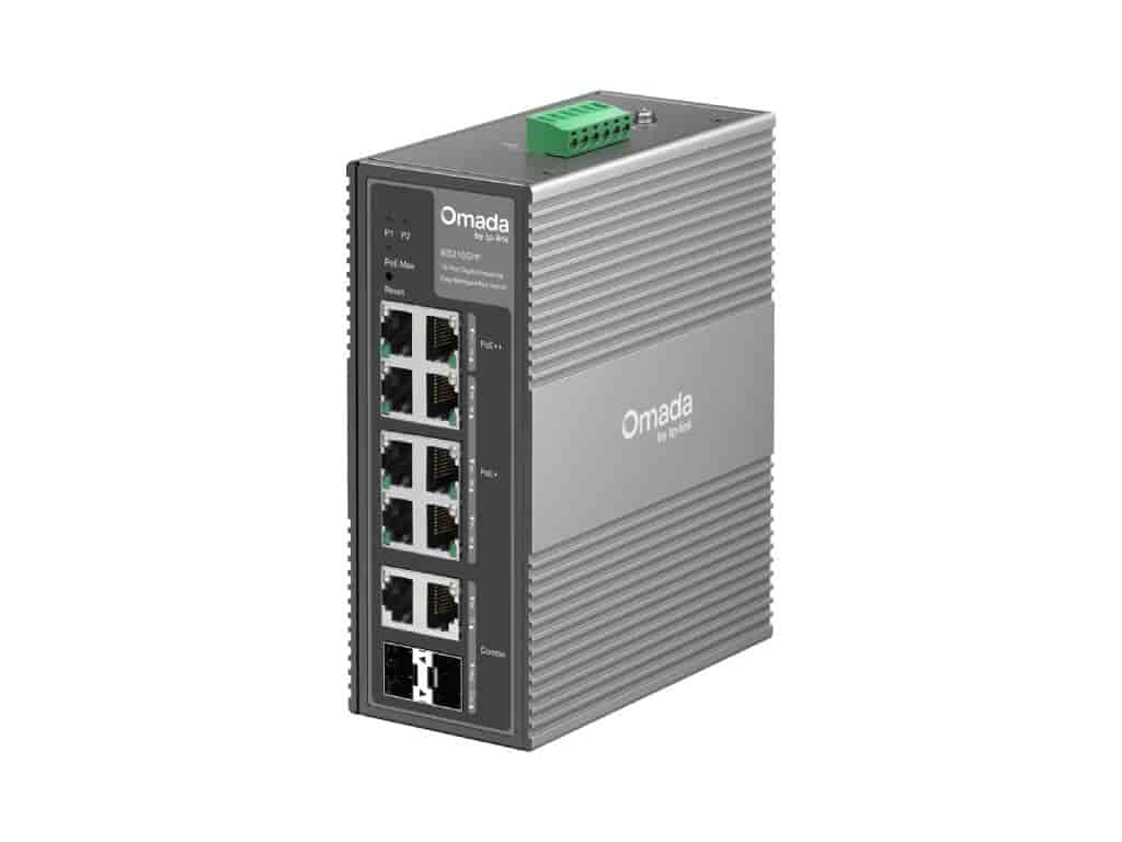 TP-LINK IES210GPP Omada 10-Port Gigabit Industrial Easy Managed Switch with 6-Port PoE+&2-Port PoE++