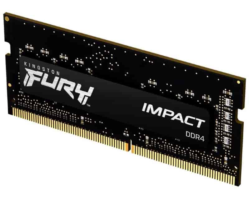 KINGSTON SODIMM FURY Impact 8GB 3200MHz DDR4 Black, CL20, 260-Pin, Notebook