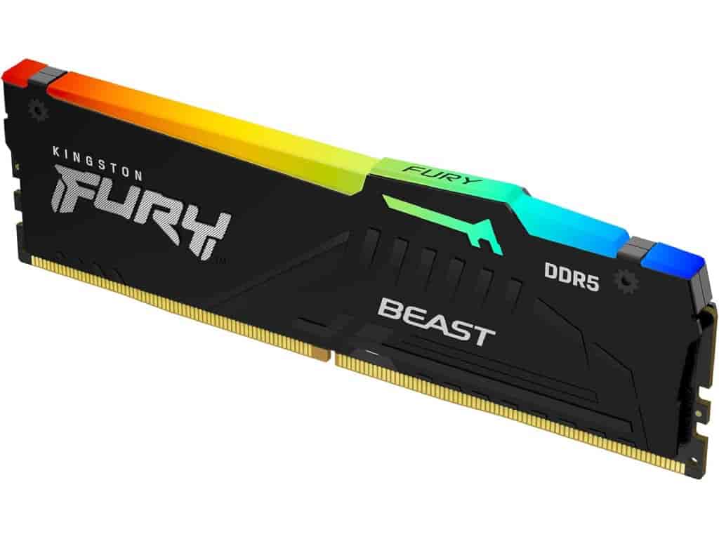 KINGSTON FURY Beast RGB 16GB DDR5 6000MT/s, CL30, Intel XMP 3.0, 288-Pin
