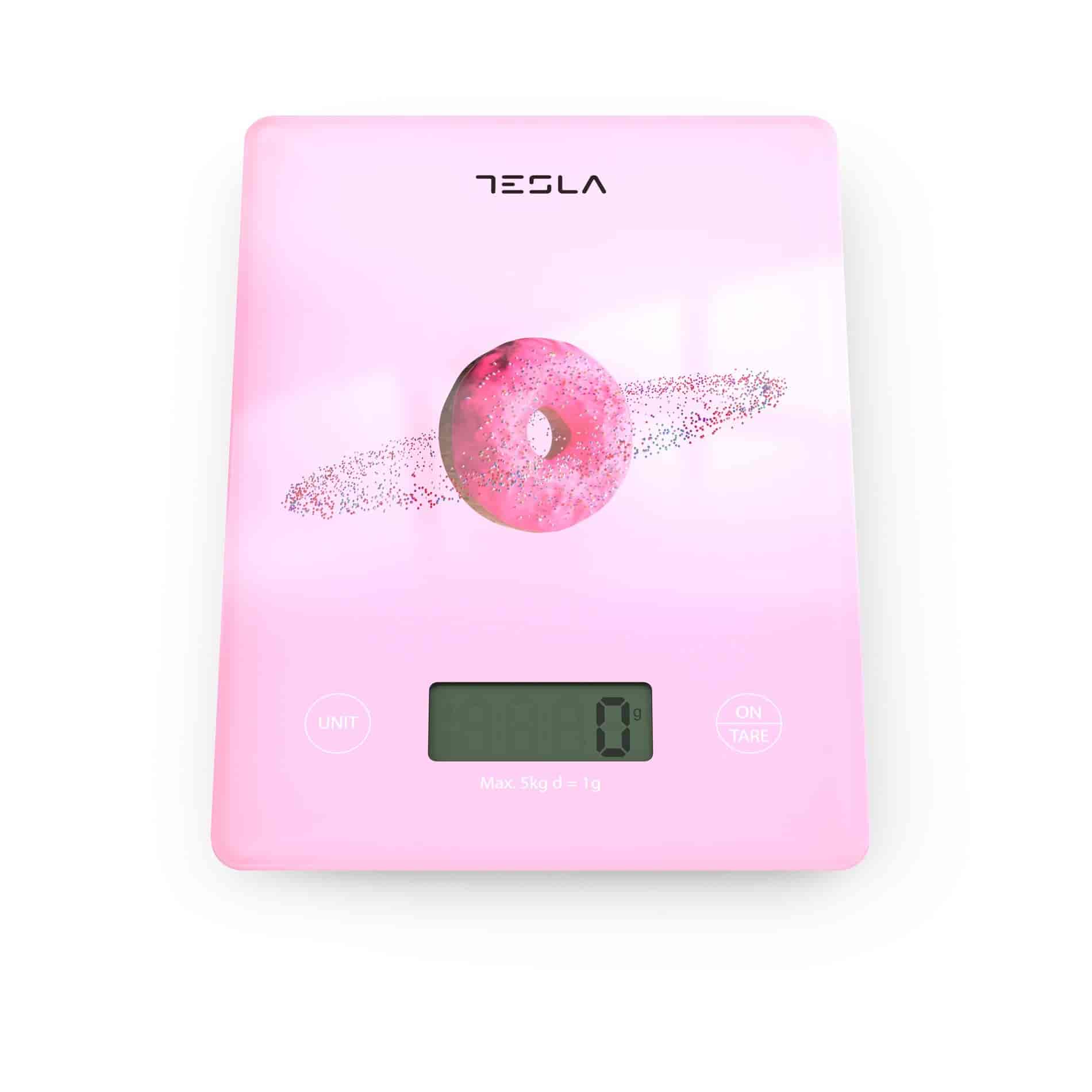 Tesla KS101P Kuhinjska vaga, kapacitet 5kg, pink