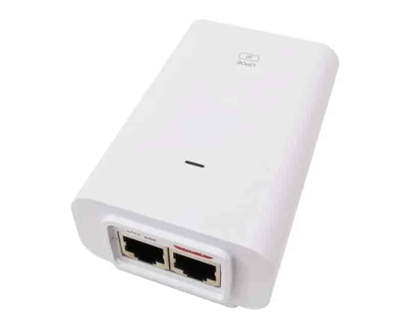 UBIQUITI 802.3af Gigabit PoE Adapter 15,4W Beli (U-POE-AF)