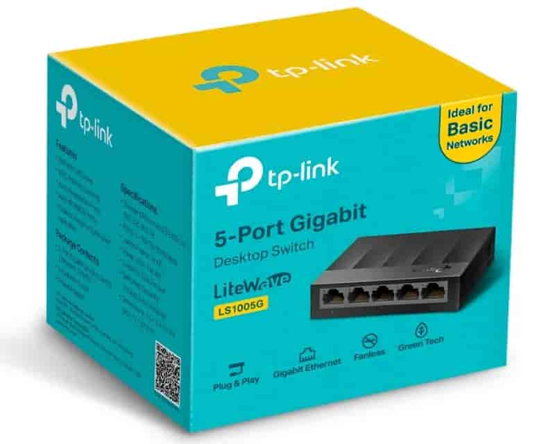 TP-LINK TL-LS1005G 5-Port 10/100/1000Mbps Desktop Switch