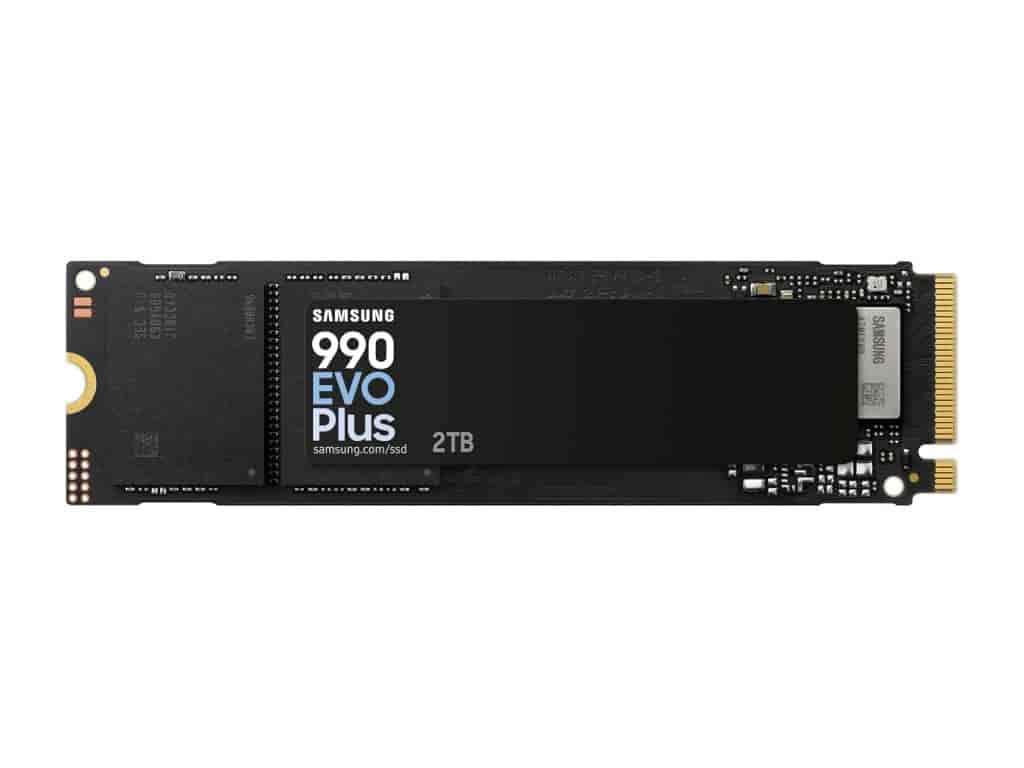 SAMSUNG M.2 SSD 2TB 990 EVO Plus, PCI-E 4.0/5.0 NVMe 2.0,Read Up to 7250 MB/s,Write Up to 6300 MB/s