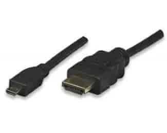 Kabl HDMI (M) - HDMI Mikro-D (M) 1.5m crni