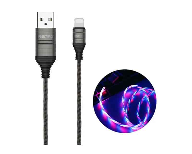 REMAX RC-130i RGB USB Lightning 2A kabl 1m crni