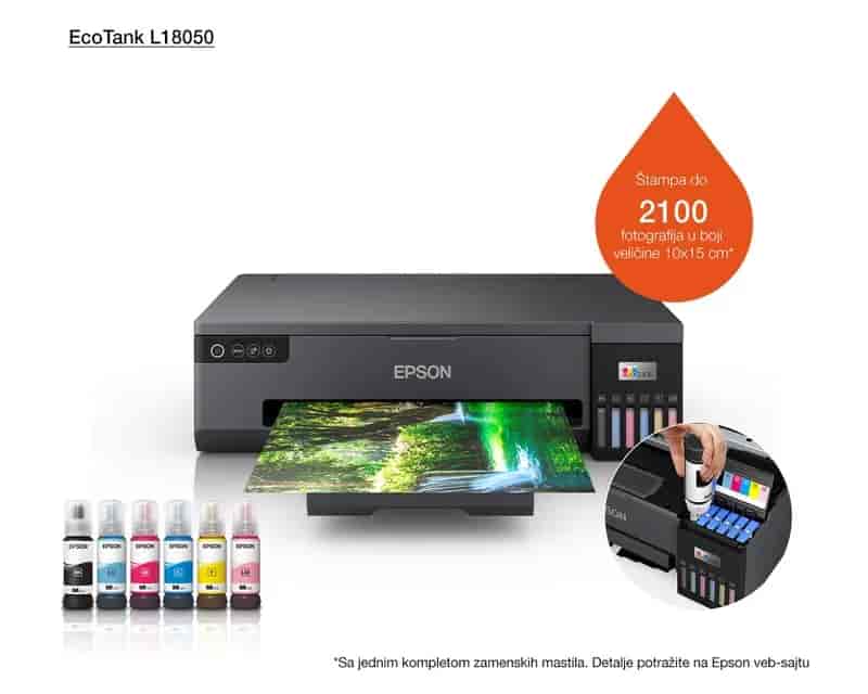 EPSON L18050 A3+ EcoTank ITS (6 boja) foto inkjet štampač
