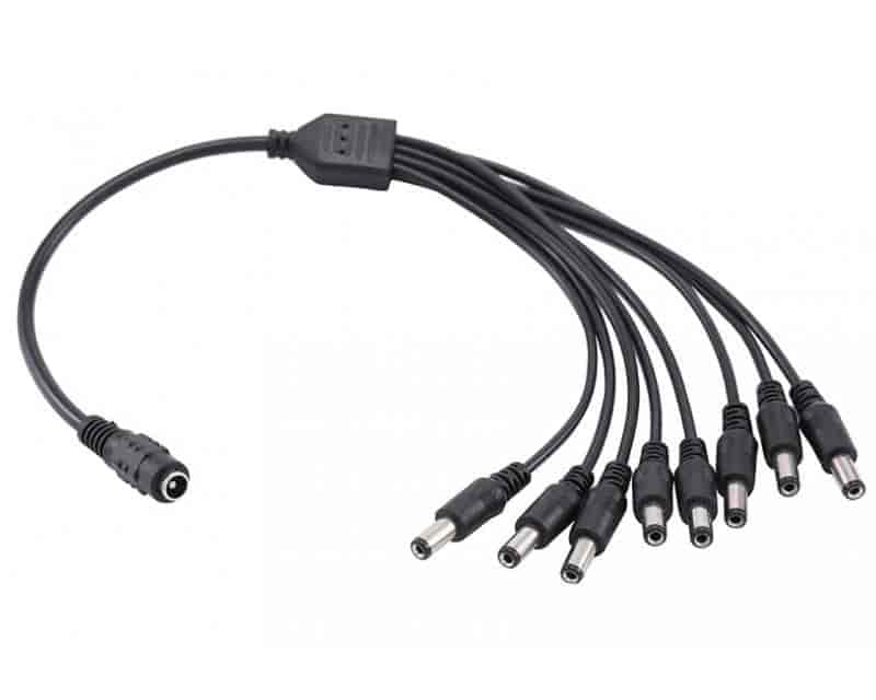 Konektor DC(M) 12V razdelnik 1-8
