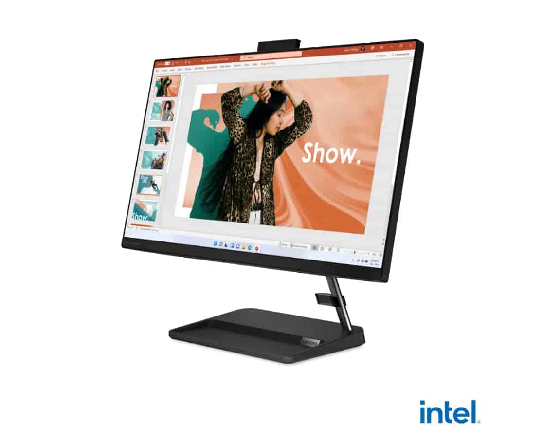 Lenovo IdeaCentre AIO 3 24IAP7 i5-12450H/512GB/16GB/UHD Graphics/23.8" FHD/USB Mis+Tast/Black/NoOS