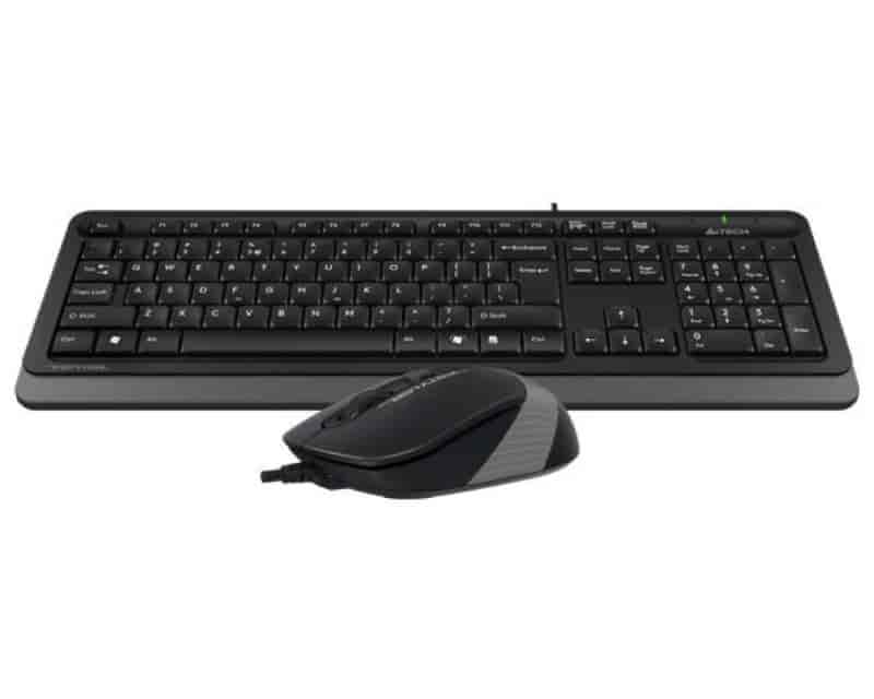 A4 TECH F1010 FSTYLER USB US siva tastatura + USB sivi miš