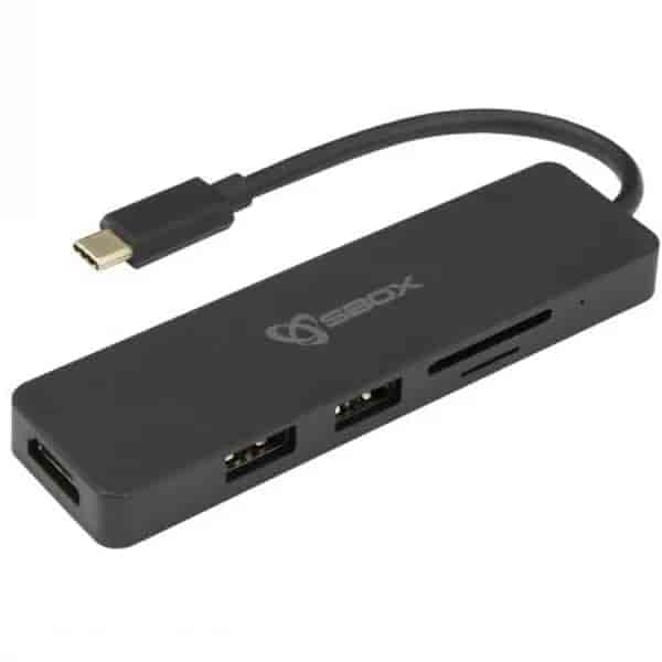 SBOX USB TYPE-C-HDMI/USB-3.0/SD-TF - 5u1