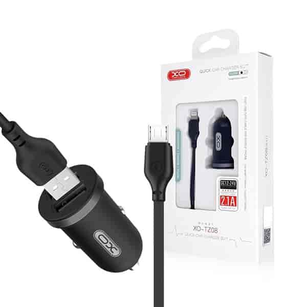 XO TZ08 Car charger + Micro USB Cable 1m