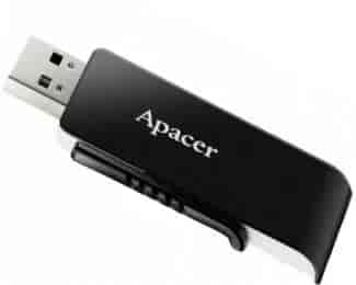 APACER 64GB AH350 USB 3.2 flash crni AP64GAH350B-1