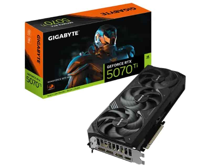 nVidia GeForce RTX 5070 Ti WINDFORCE SFF16GB 256bit GV-N507TWF3-16GD rev. 1.0