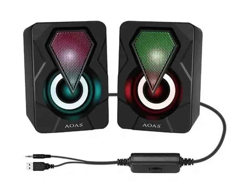 AOAS E-004 USB RGB zvučnici crni