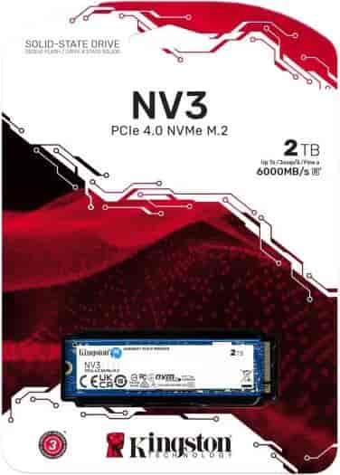 KINGSTON 2TB NV3 PCIe 4.0 NVMe SSD, Up to 6000MB/s read, 5000MB/s write
