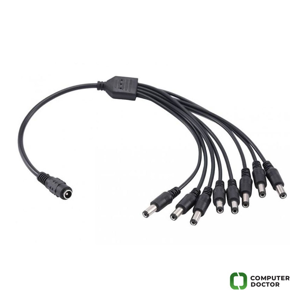 Konektor DC(M) 12V razdelnik 1-8