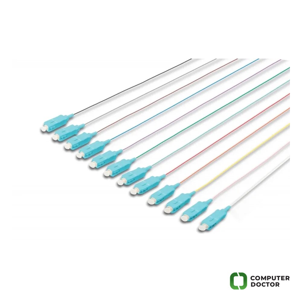 Digitus Fiber optic pigtail set , 12 kom, SC, MM OM3 50/125 µ loose buffer, 2 m